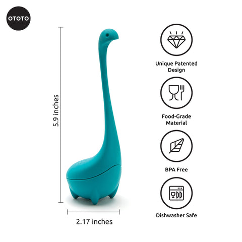 OTOTO Nessie tea infuser in cup for easy brewing and cleanup