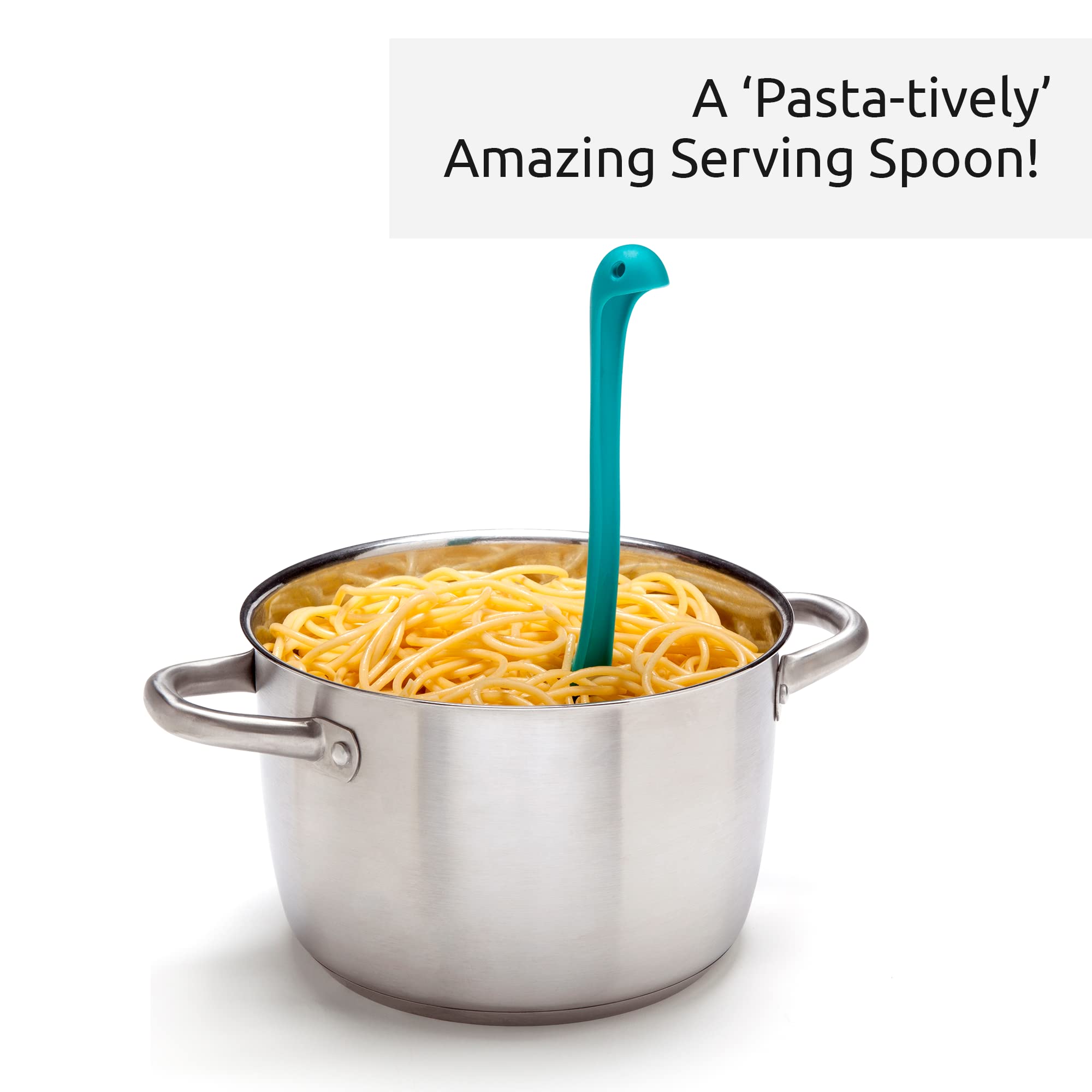 OTOTO Nessie teeth pasta server helps scoop without spills