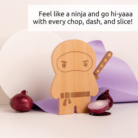 OTOTO Ninja Board doubles as a serving tray for finger foods.