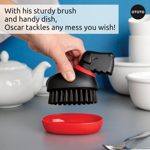 OTOTO Oscar palm-design scrubber fits snugly in your hand.
