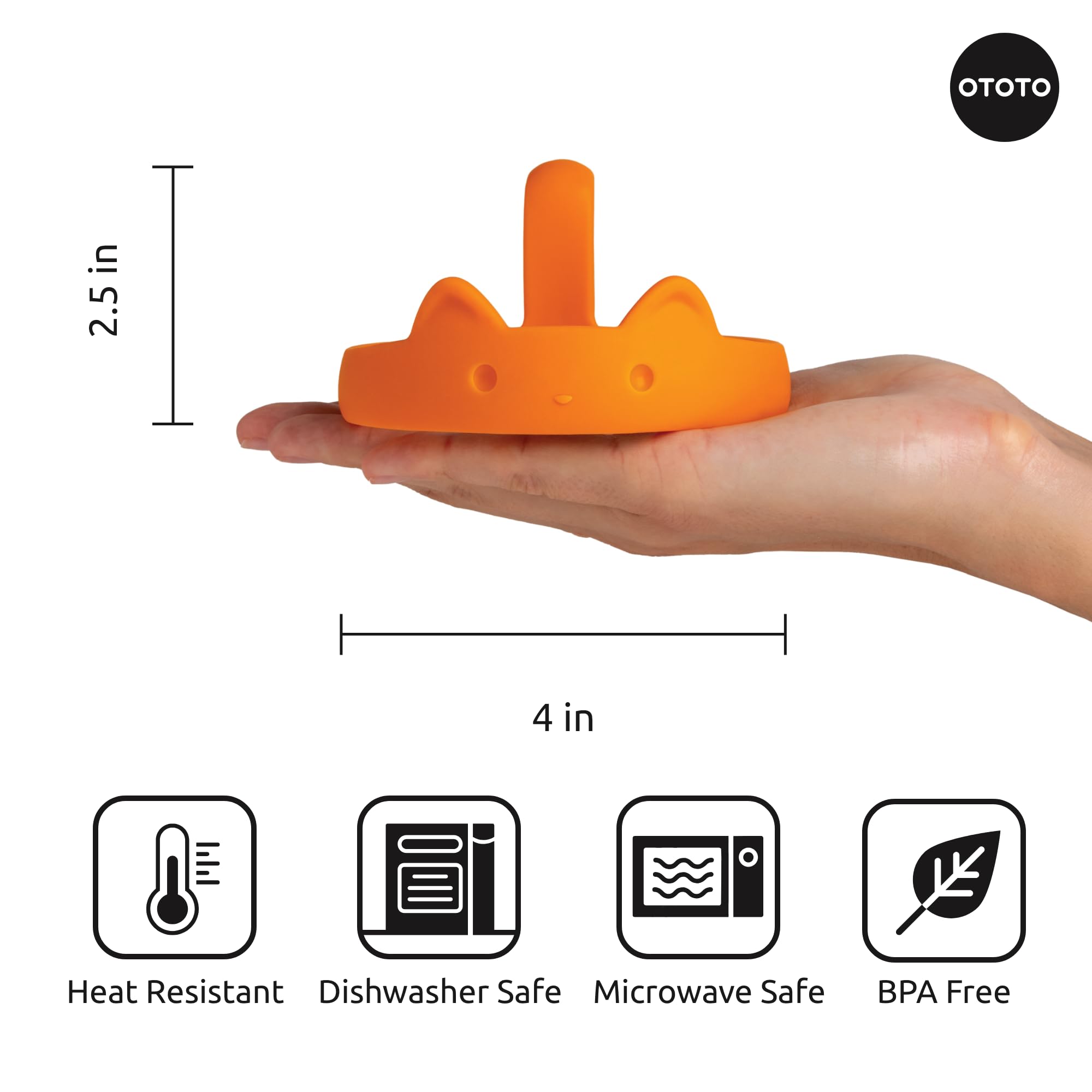 OTOTO PanCats dishwasher-safe silicone rings for quick cleanup.
