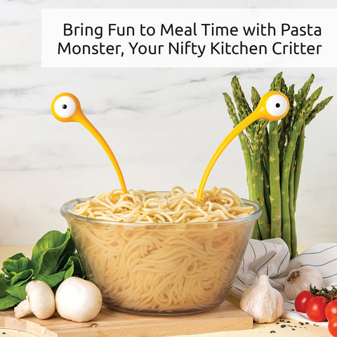 OTOTO Pasta Monsters close-up eyes highlight their playful kitchen design.