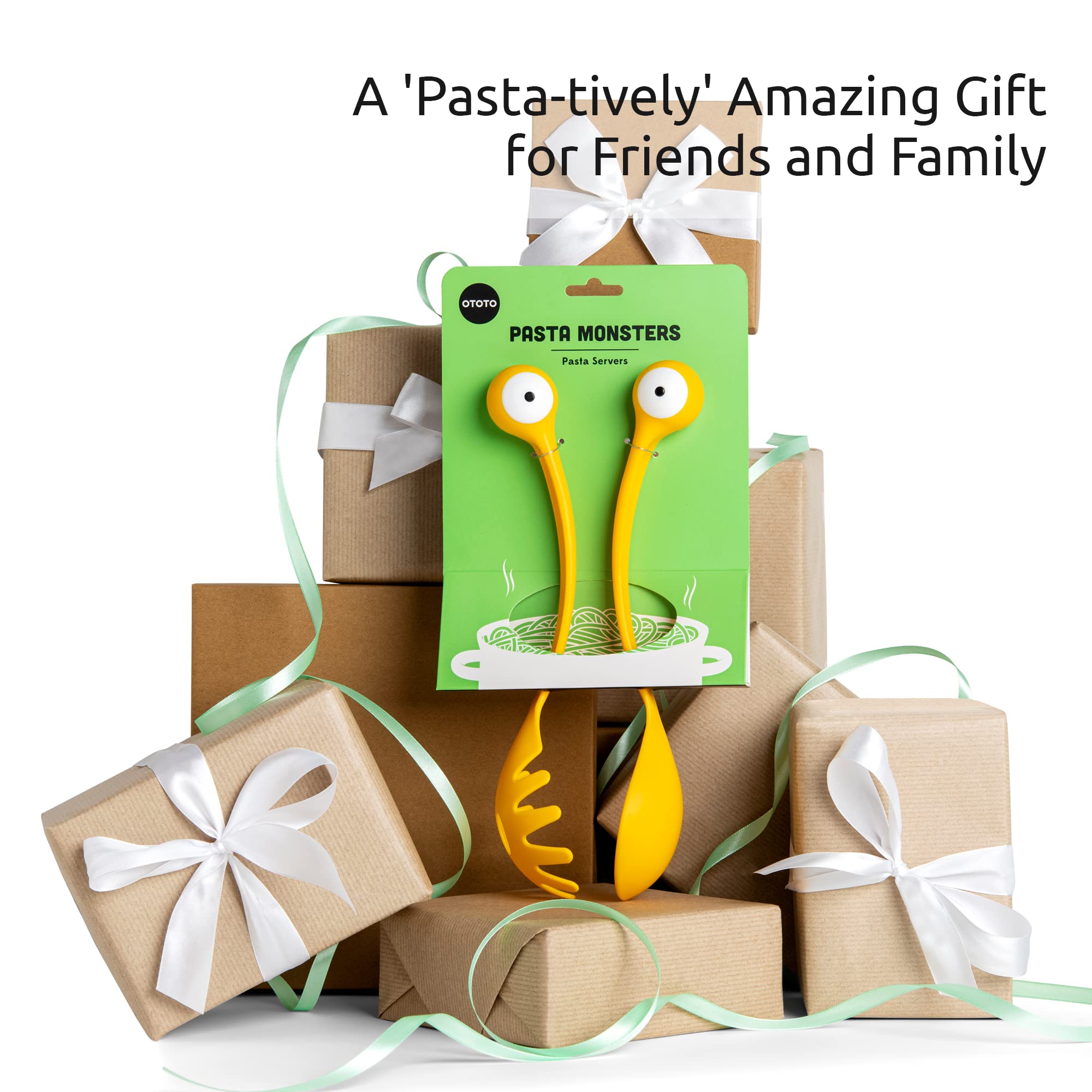 OTOTO Pasta Monsters gift-ready packaging, a fun kitchen gift idea.