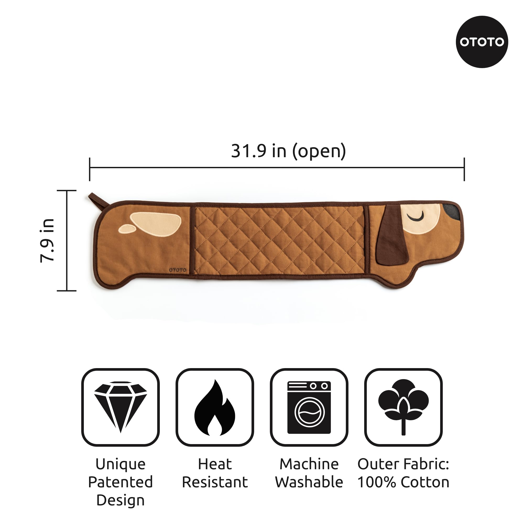 OTOTO paw-print heat-resistant oven mitts offer cozy protection during dinner prep