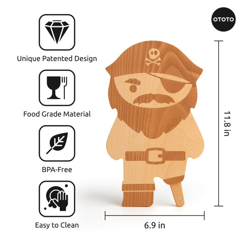 OTOTO pirate cutting board gift-ready packaging for housewarmings or goth gifts