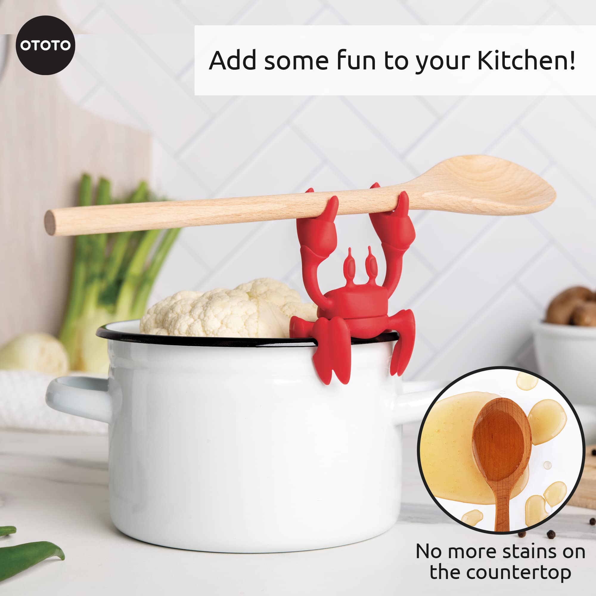 OTOTO Red the Crab is dishwasher-safe for easy cleanup