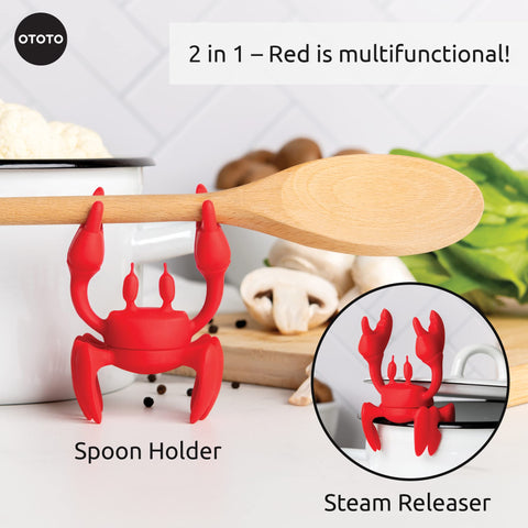 OTOTO Red the Crab holds spoons and ladles securely