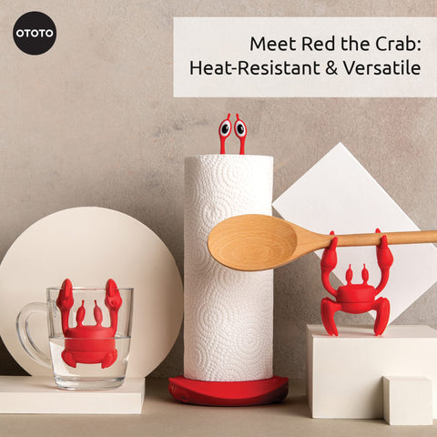 OTOTO Red the Crab non-slip base prevents countertop slips