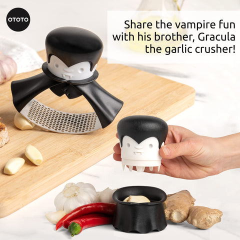 OTOTO Rockula adds quirky kitchen charm to everyday garlic prep