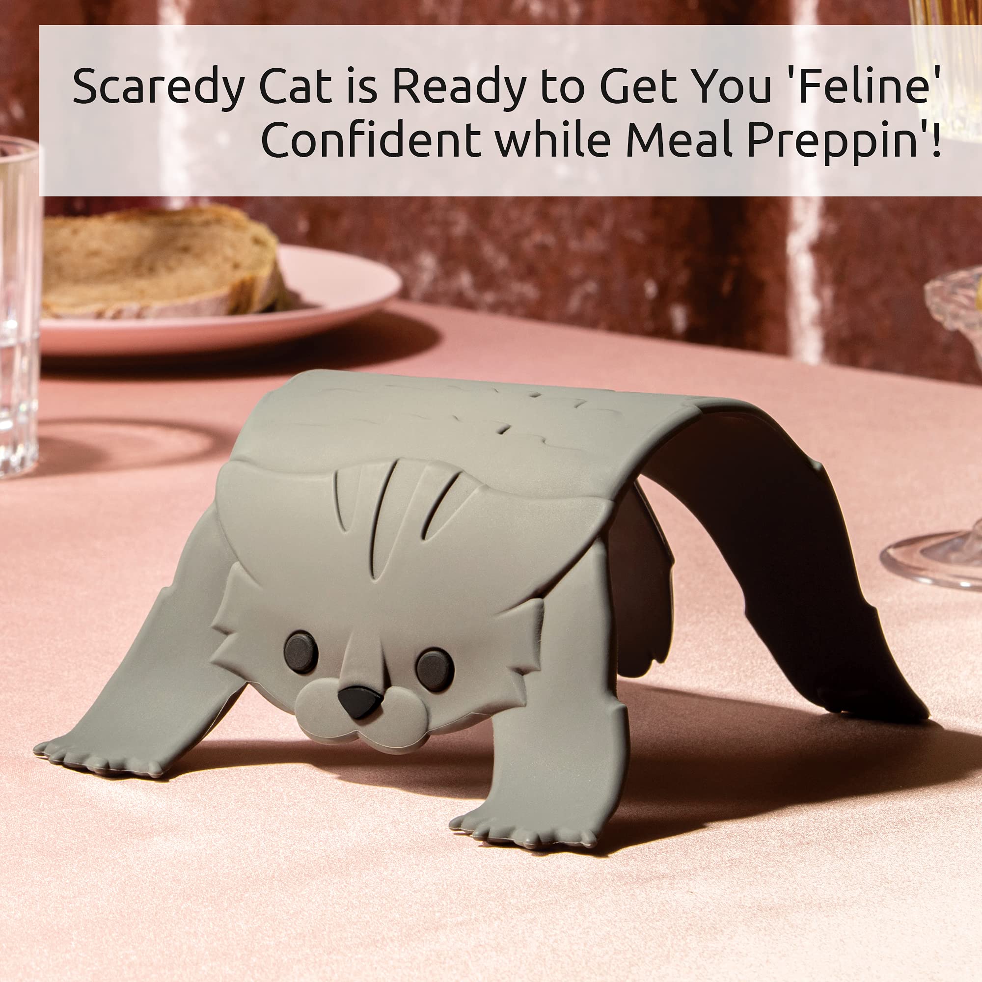 OTOTO Scaredy Cat coaster-trivet doubles as decor while protecting surfaces