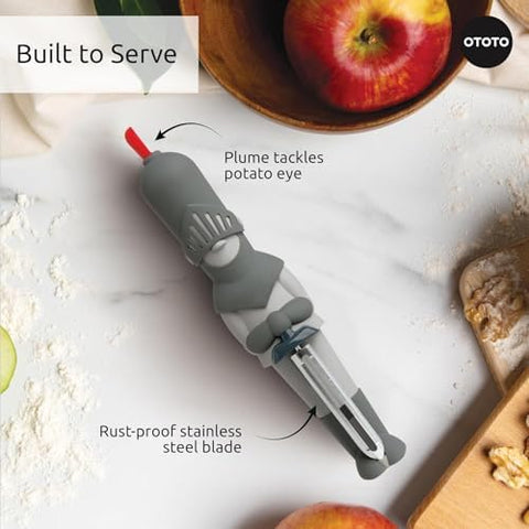 OTOTO Sir Peels A-Lot swivels easily to follow curves for smooth peeling.