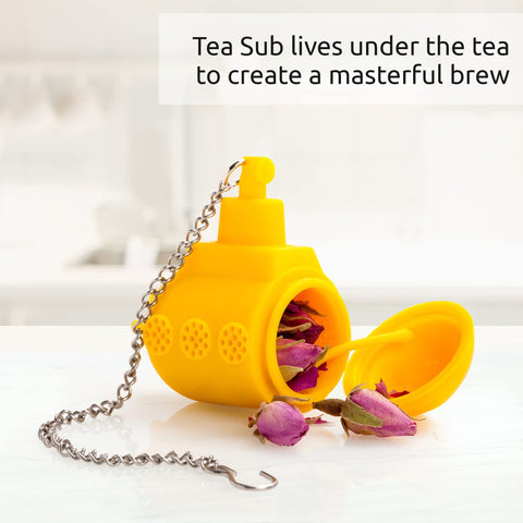 OTOTO Tea Sub windows keep leaves inside while water brews.