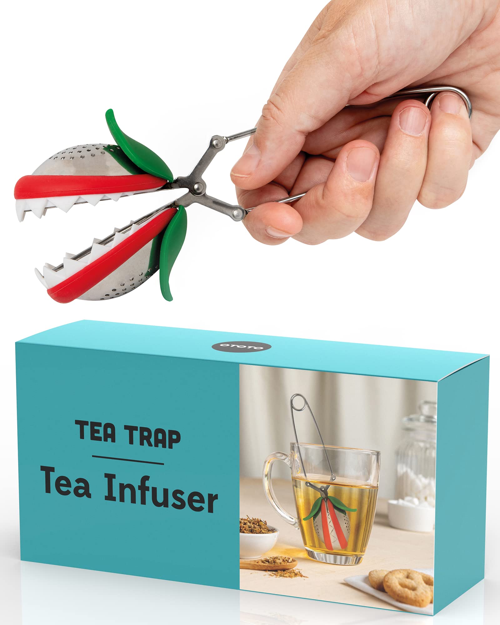 OTOTO Tea Trap Venus Fly Trap infuser for loose leaf tea brewing.