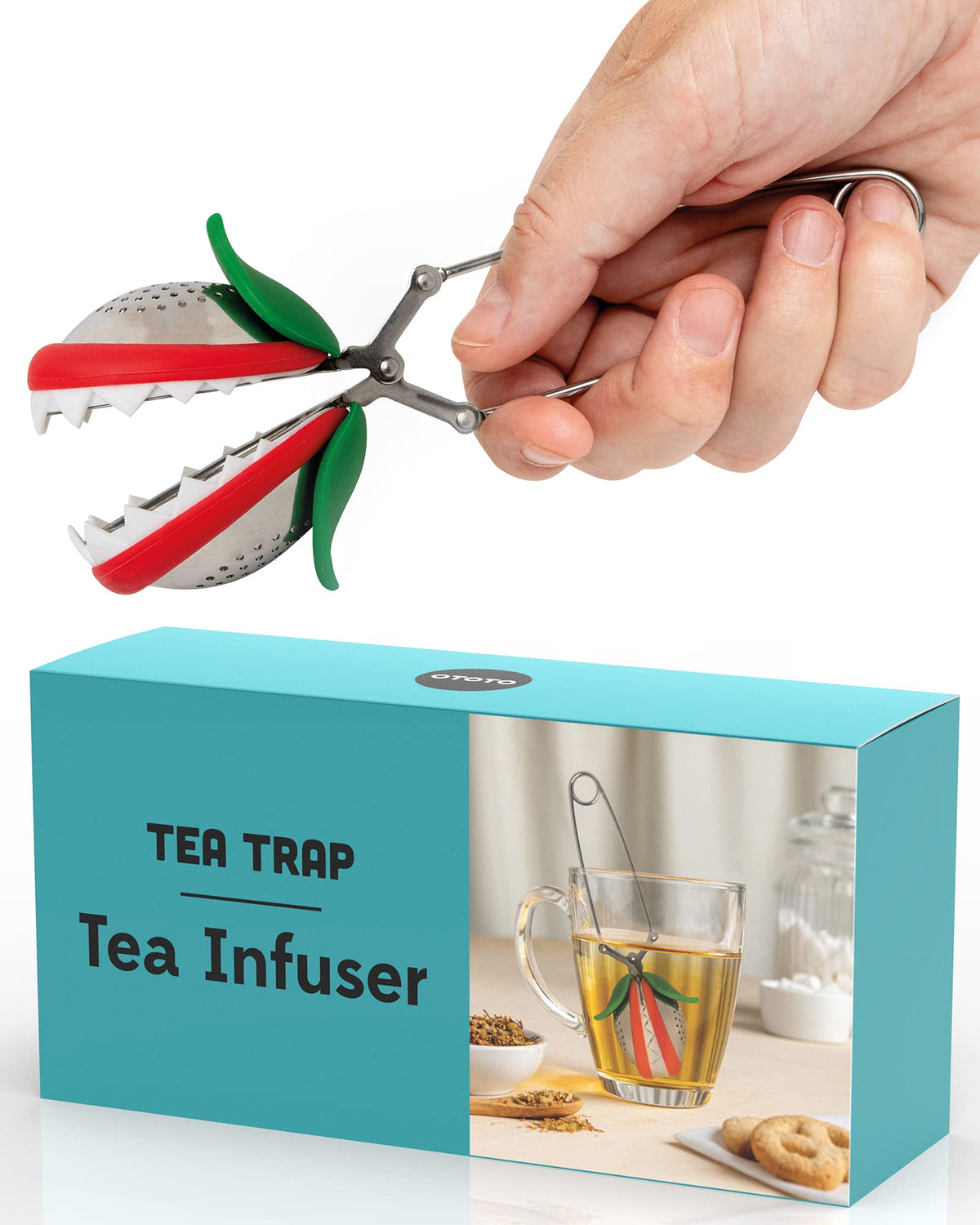 OTOTO Tea Trap Venus Fly Trap infuser for loose leaf tea brewing.