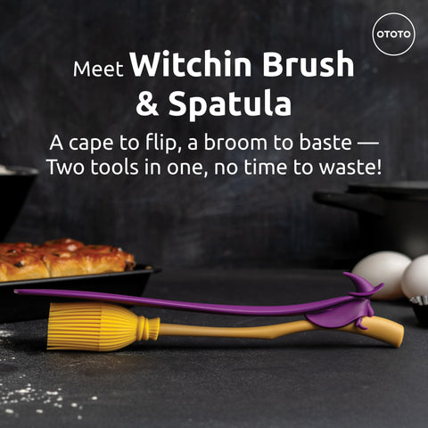 OTOTO Witchin silicone spatula cape design ideal for flipping and scraping bowls