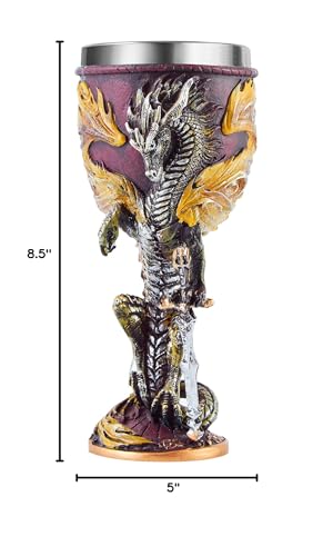 Ottalent Flame Dragon Goblet gift-ready for dragon and dungeon enthusiasts