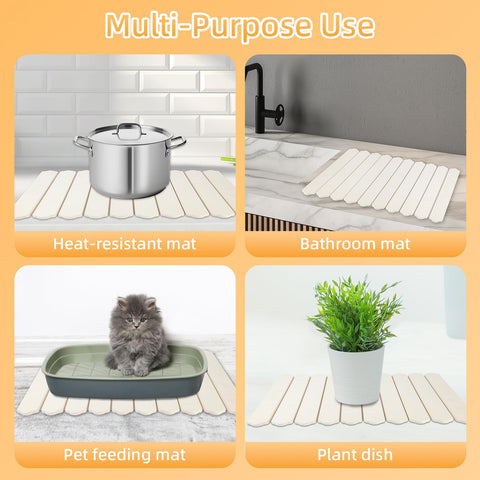 Instruction manual included with Ottkids stone drying mat for setup.