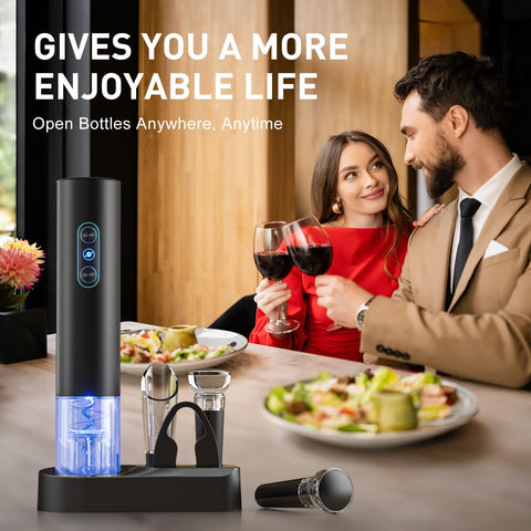 Otuseta electric wine opener aerator pourer enhances aroma and pour control