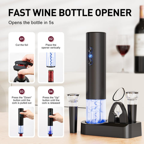 Otuseta electric wine opener battery capacity highlights long use between charges