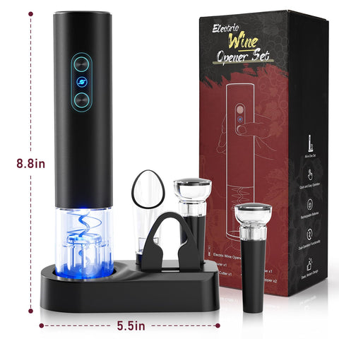 Otuseta electric wine opener vacuum stoppers preserve wine up to seven days
