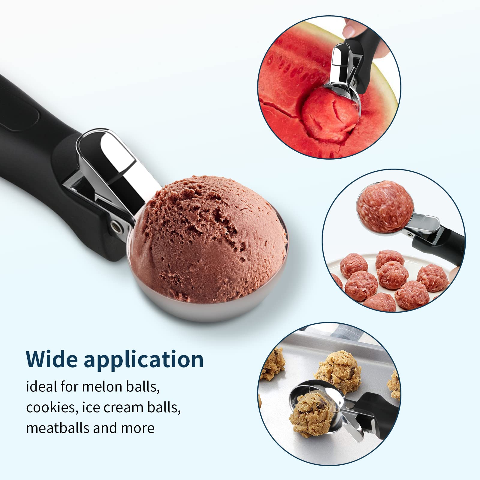 OTVAFAVA clean-design scoop prevents tabletop contact while scooping