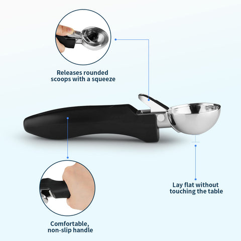 OTVAFAVA ergonomic soft grip handle provides comfortable scooping