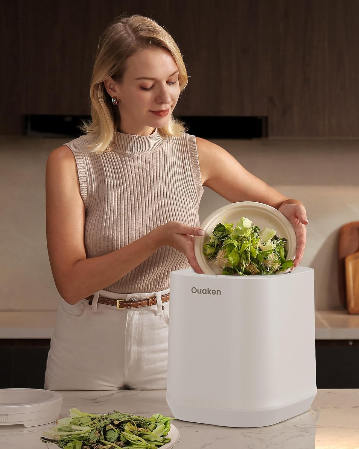 Ouaken Crush mode reduces waste volume efficiently