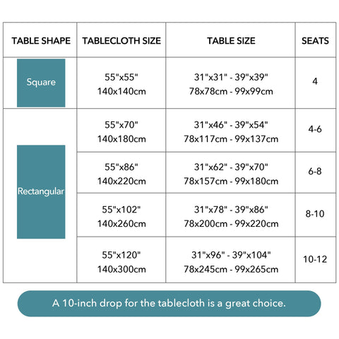 Oubonun machine washable tablecloth for easy care