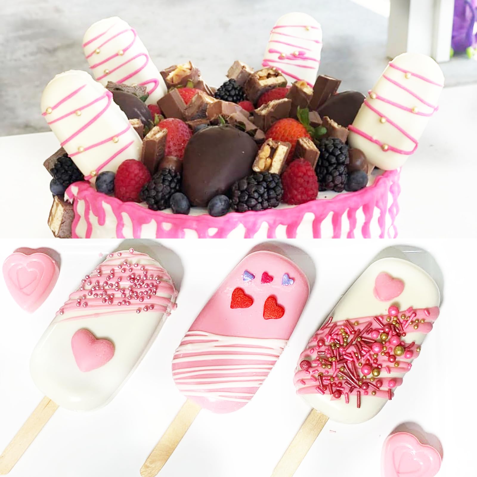 Ouddy Life oval cakesicle molds for unique desserts.