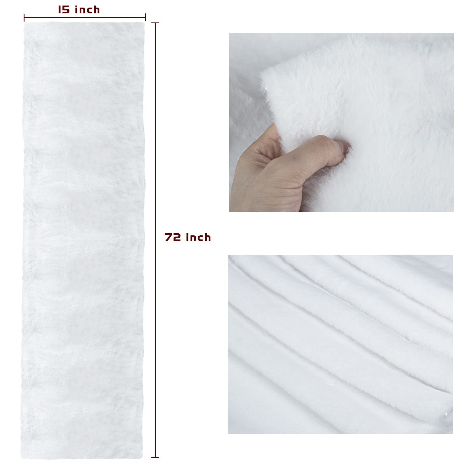 Ouddy Mode white table runner decorative setting for Christmas party lighting and elegance.