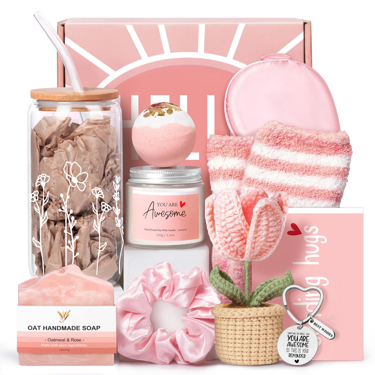 Oufrenn gift box sending hug with items for a thoughtful birthday surprise