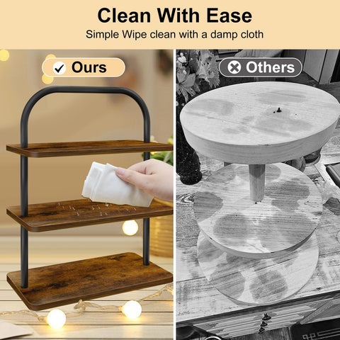 OugeWood 50–57 cupcake capacity makes large displays easy and organized.