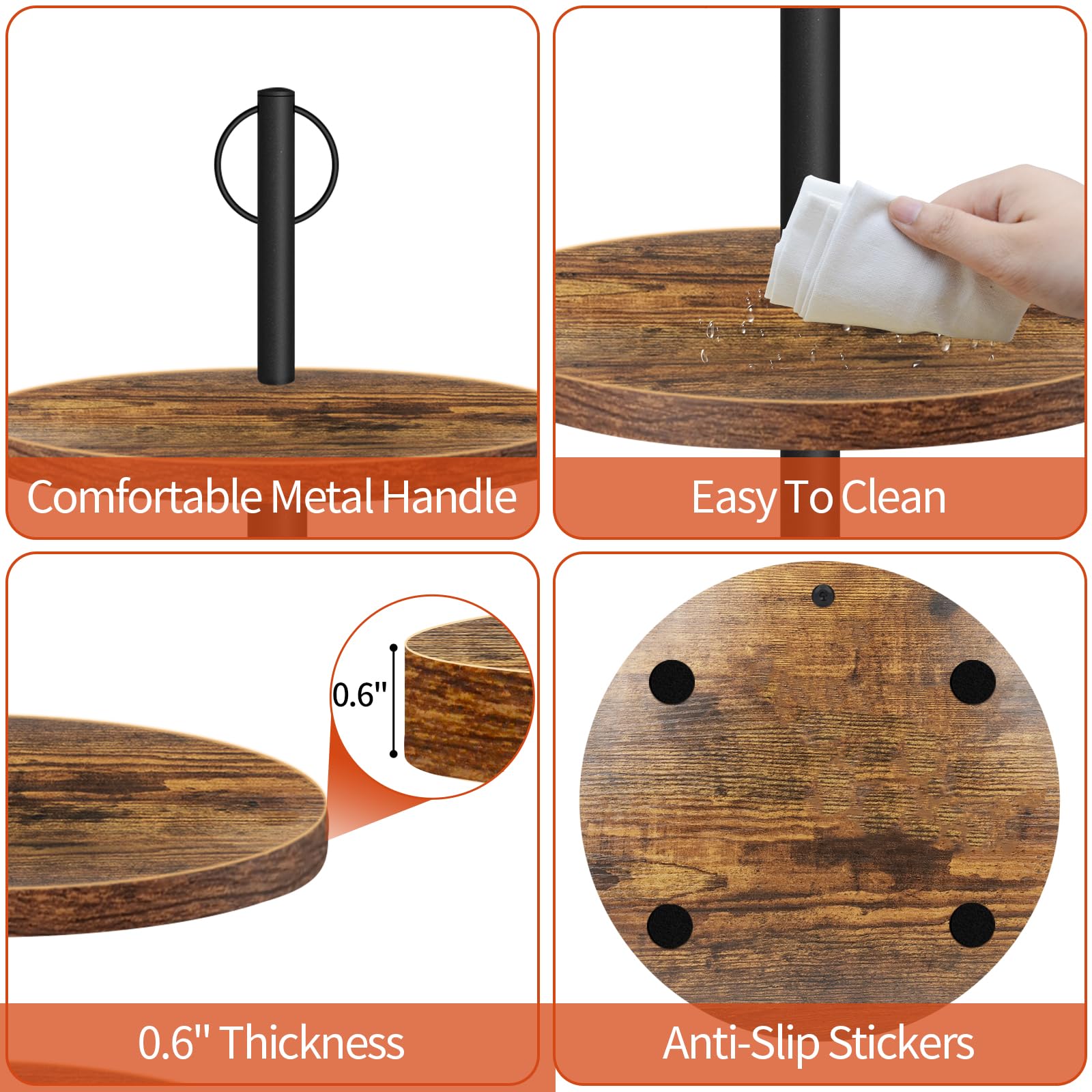 OugeWood cupcake stand smooth finish easy to wipe clean after events