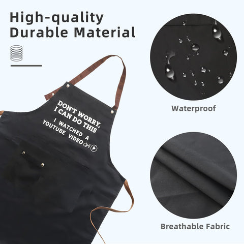 Ougher cooking apron suited as gift for dad, husband, or friends.