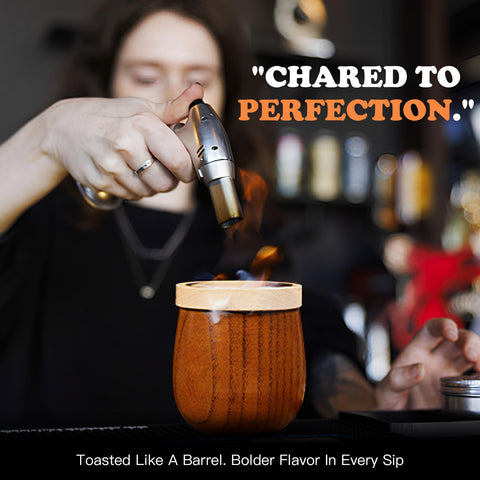 OUHT Charred Wooden Whiskey Glass a thoughtful gift for whiskey lovers.