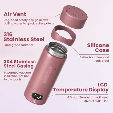OULONGER 316 stainless inner pot ensures durable, safe boiling water