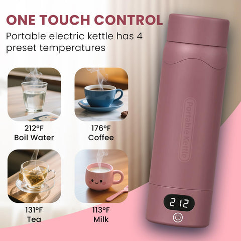 OULONGER kettle with four presets for tea, coffee, and more