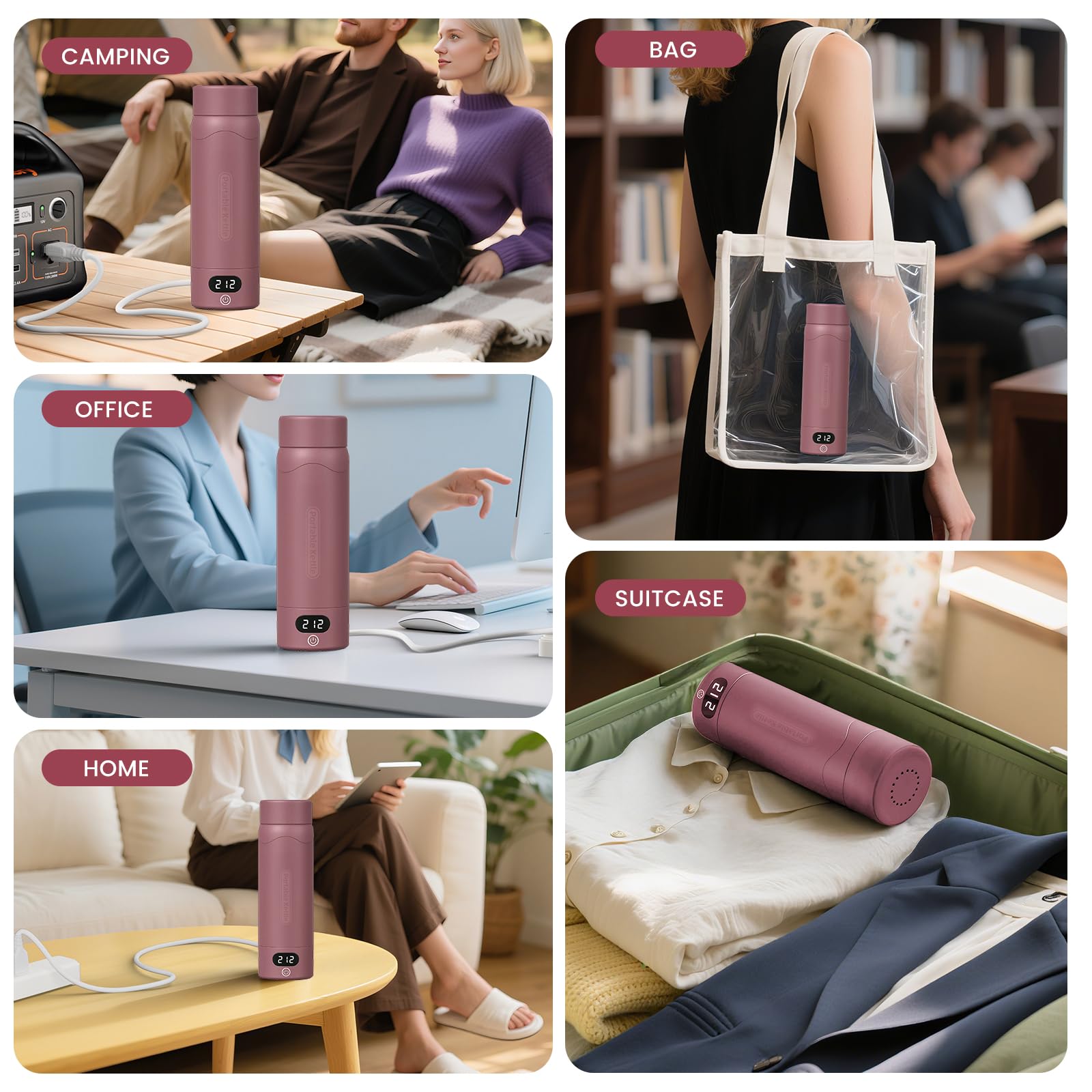 OULONGER 500ml capacity ideal for travel, office, or hotel stays