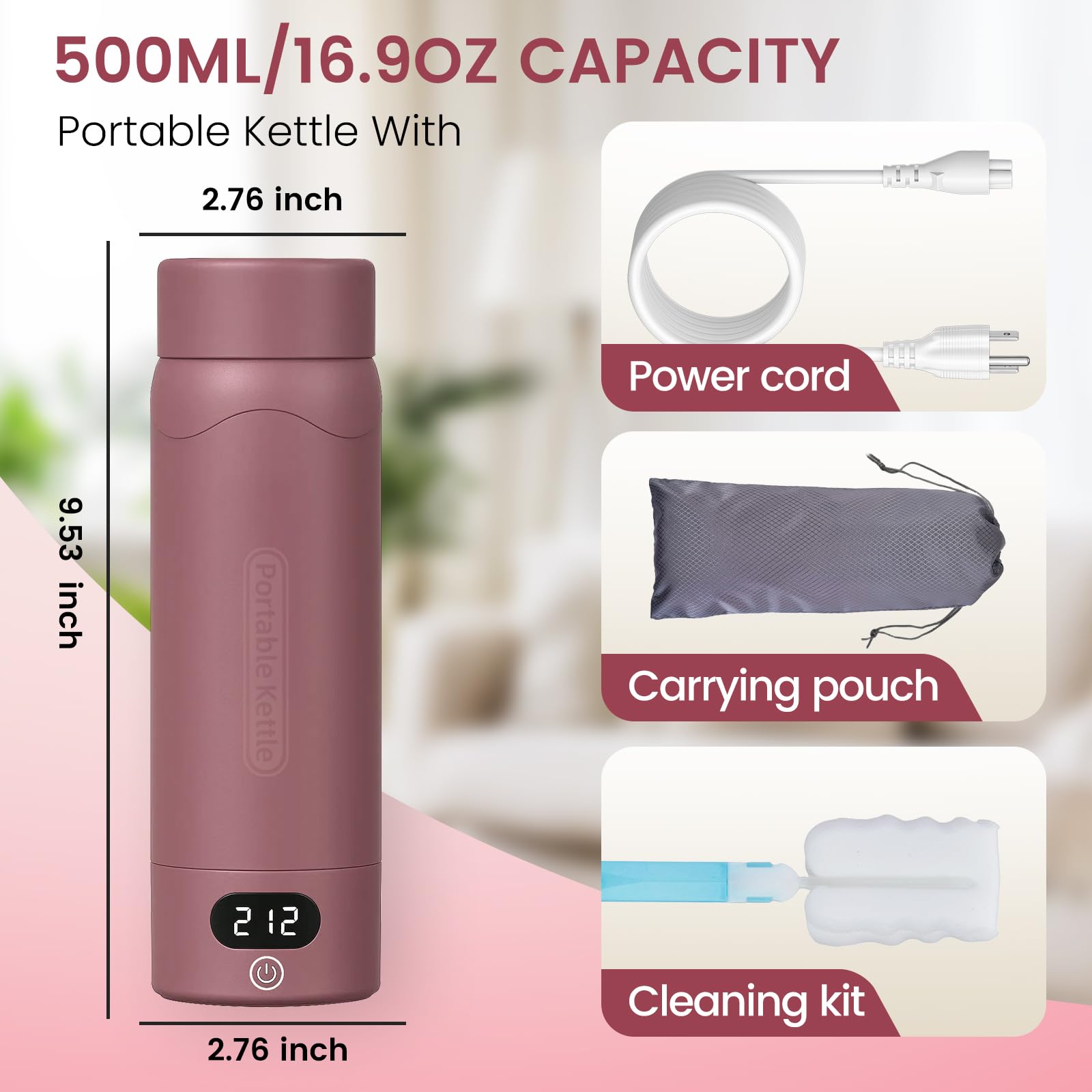 OULONGER kettle auto shut-off and boil-dry protection for safety