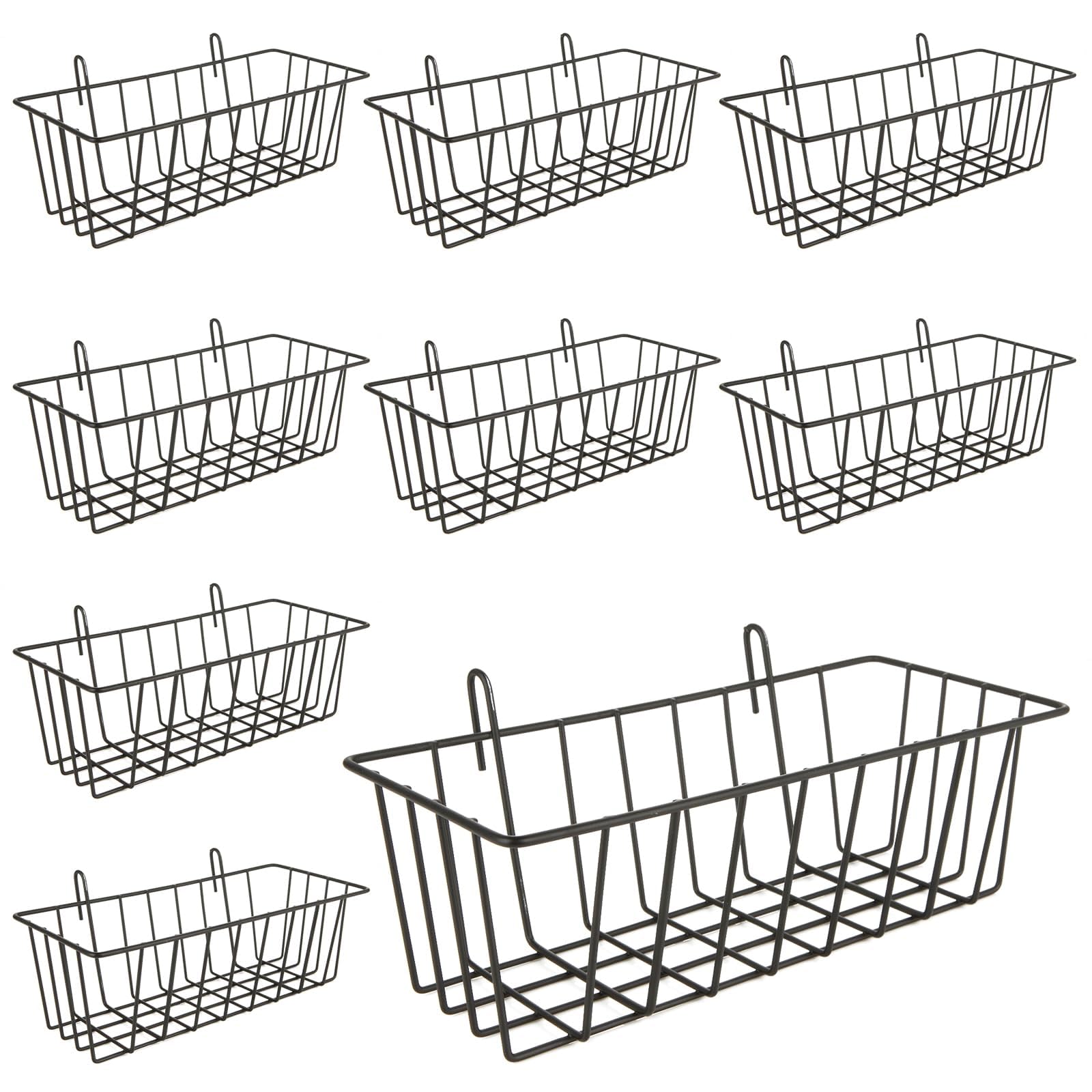 Oungy grid wall basket with open design for easy item visibility.