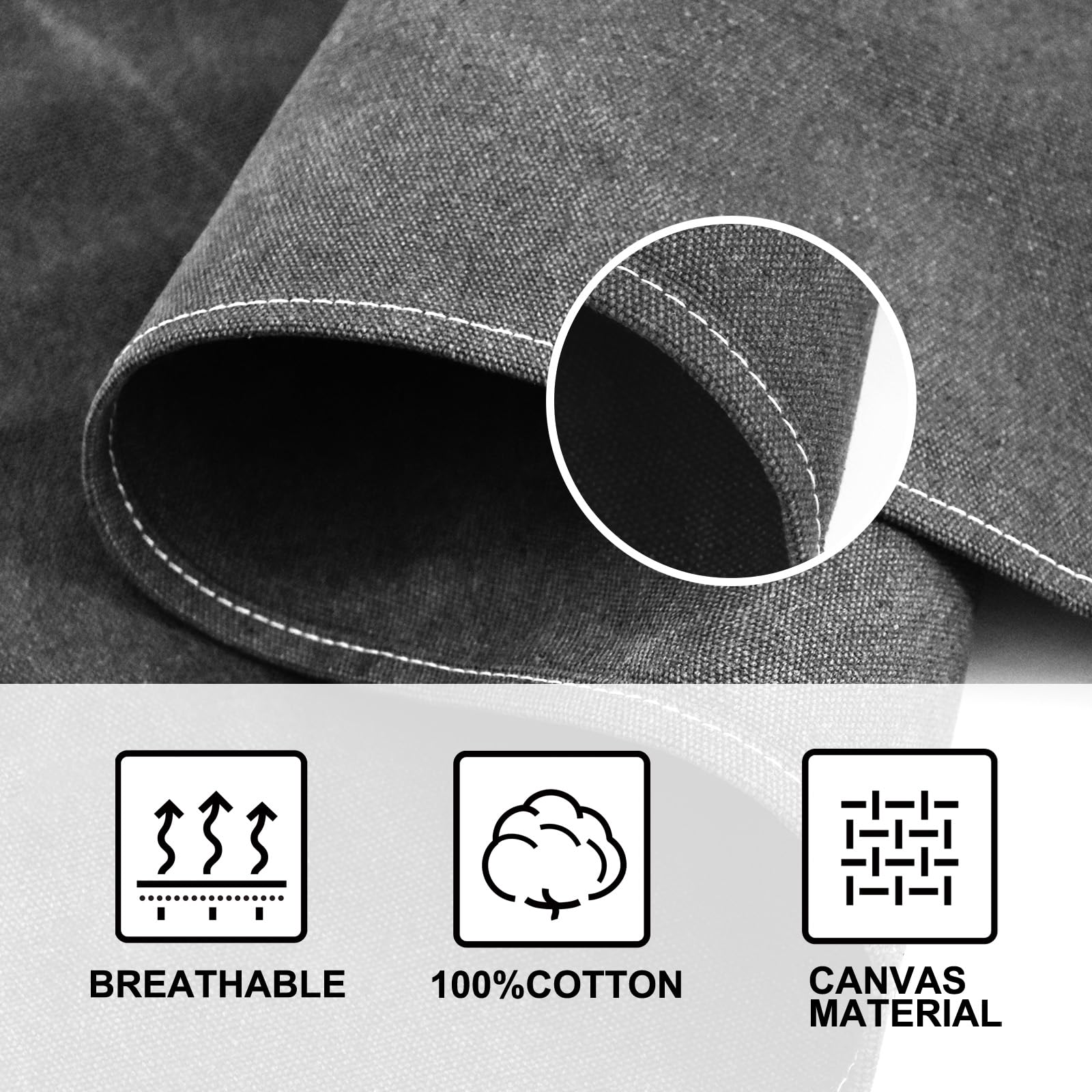 OUNLEN Canvas 16 oz texture offering breathable, durable wear