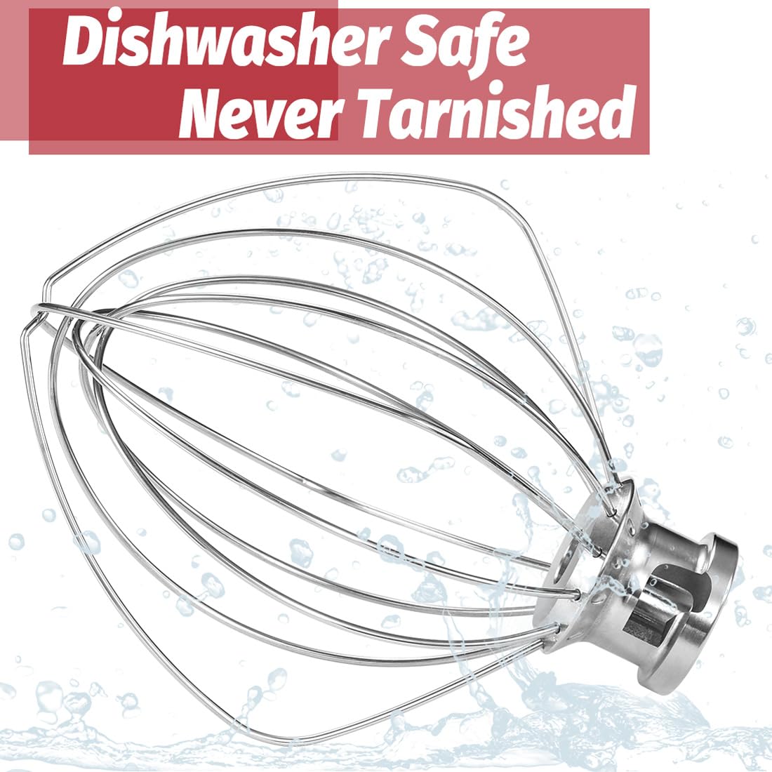 OUOLife dishwasher-safe stainless whisk ready for cleaning