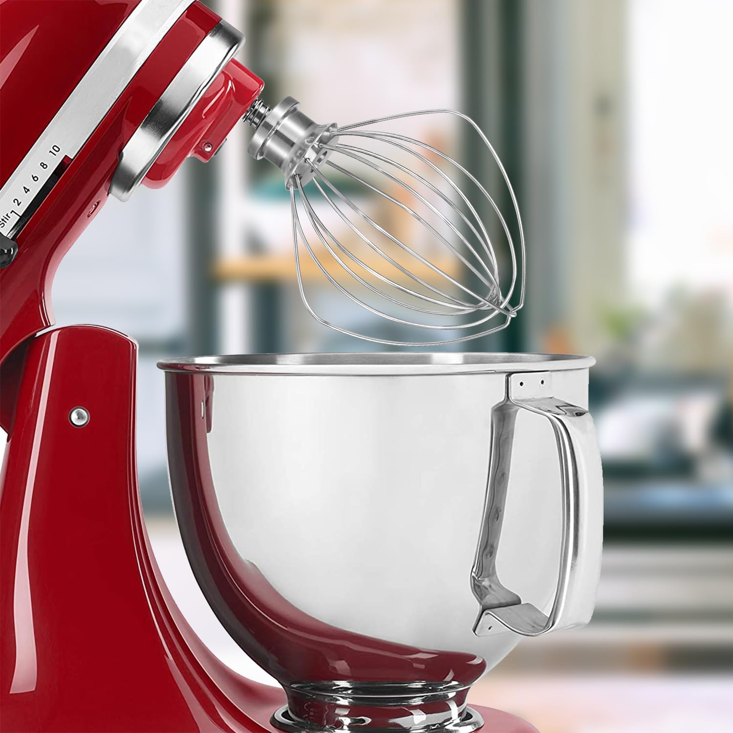 OUOLife K45WW stainless steel hub connects to KitchenAid tilt-head mixer