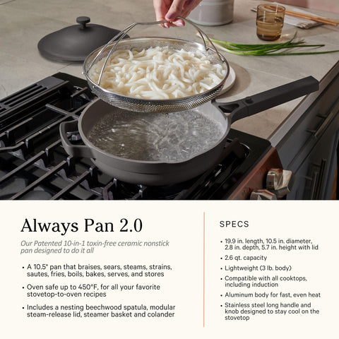 Our Place Always Pan 2.0 mini demonstrates compact design for small servings.