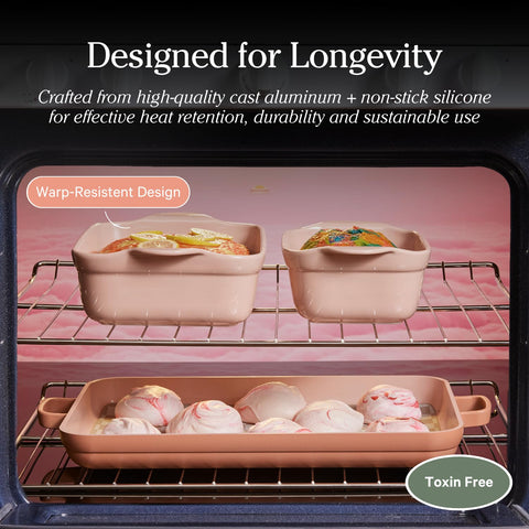 Our Place bakeware set oven mat protects surfaces during roasting.