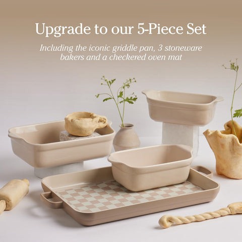 Durable yet lightweight design makes Our Place griddle pan easy to maneuver.