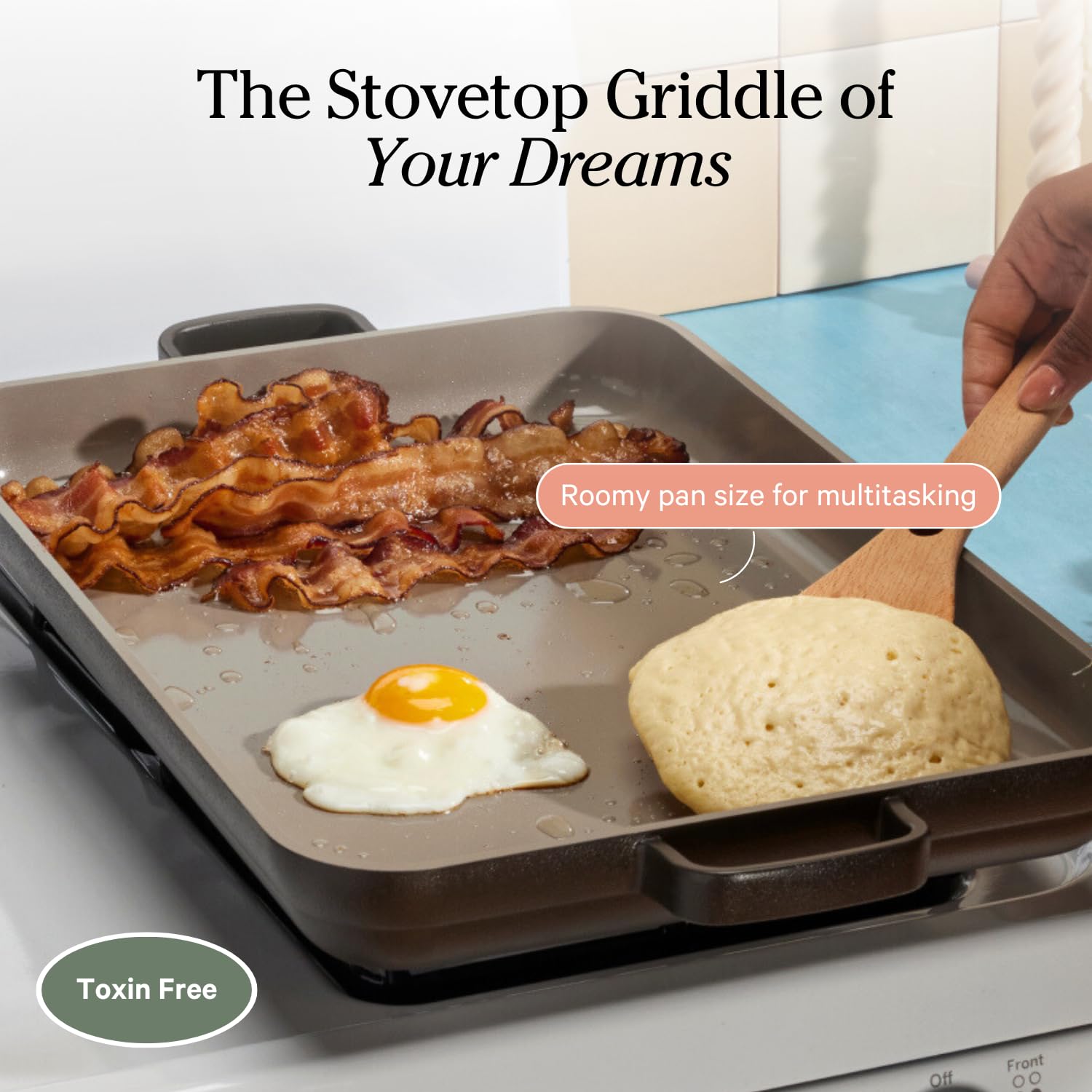 Our Place griddle pan oven safe up to 450F with clear usage potential.