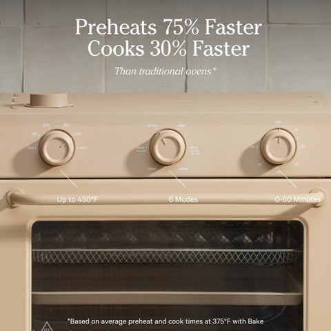 Our Place Large Wonder Oven three-rack layout enables batch cooking with space for sides.