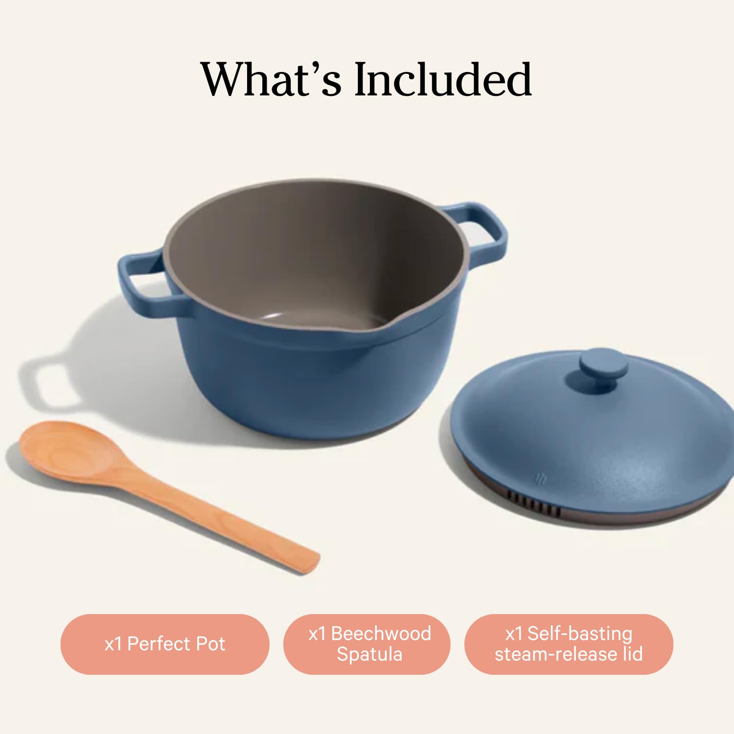 Our Place Mini Perfect Pot is induction-ready and oven-safe for flexible cooking.