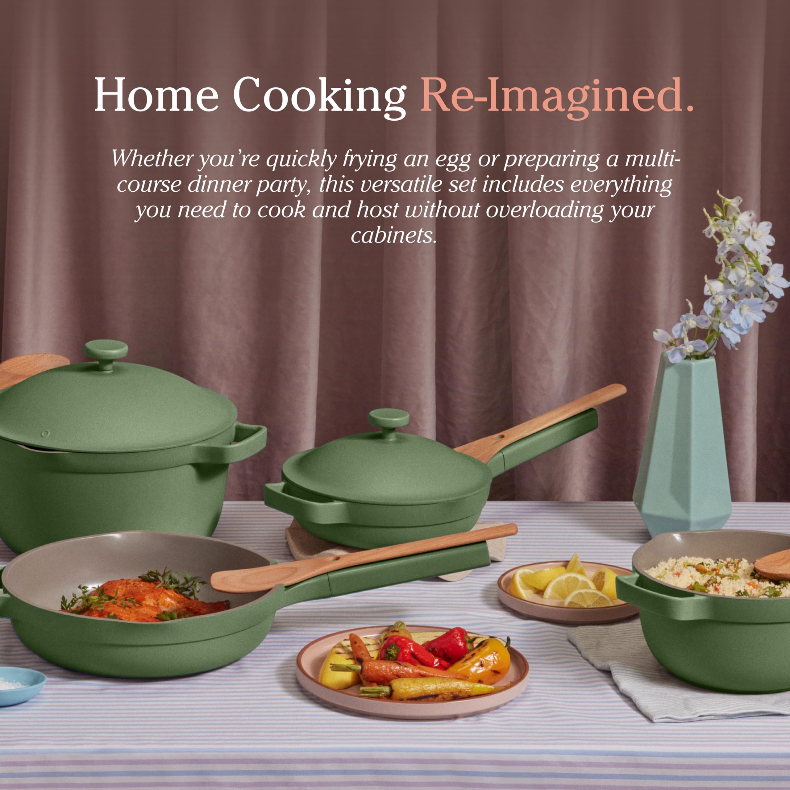 Our Place Oven-safe up to 450F suitable for oven-to-table meals
